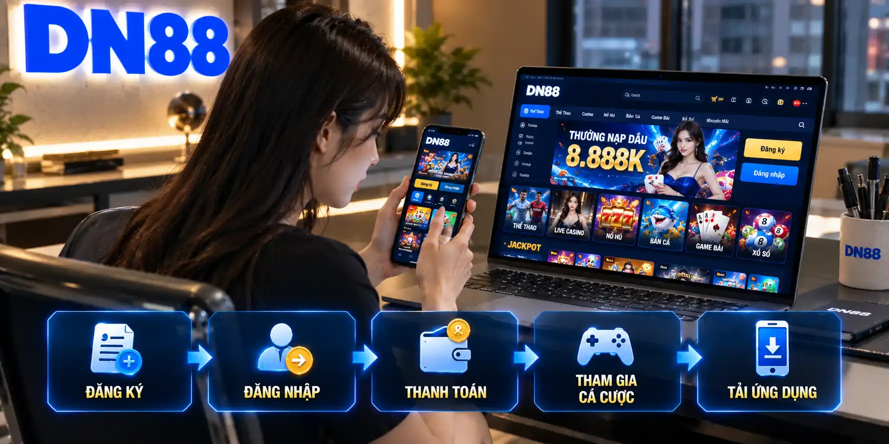 DN88 10 Hướng dẫn chi tiết thao tác tham gia cá cược tại DN88